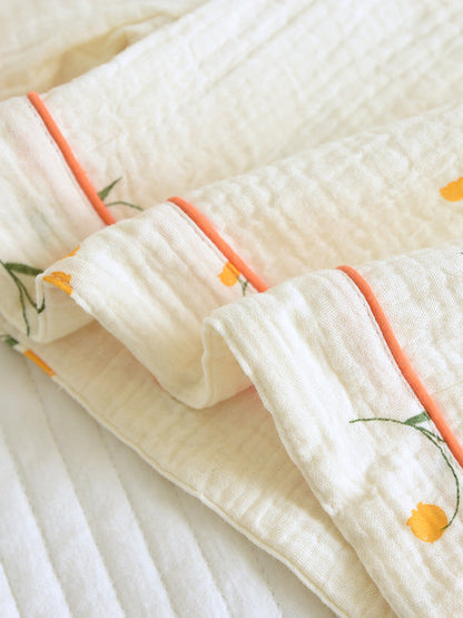 Rosélis - Elegante set di pigiama in cotone per donne con blusa a maniche corte e pantaloni corti elasticizzati