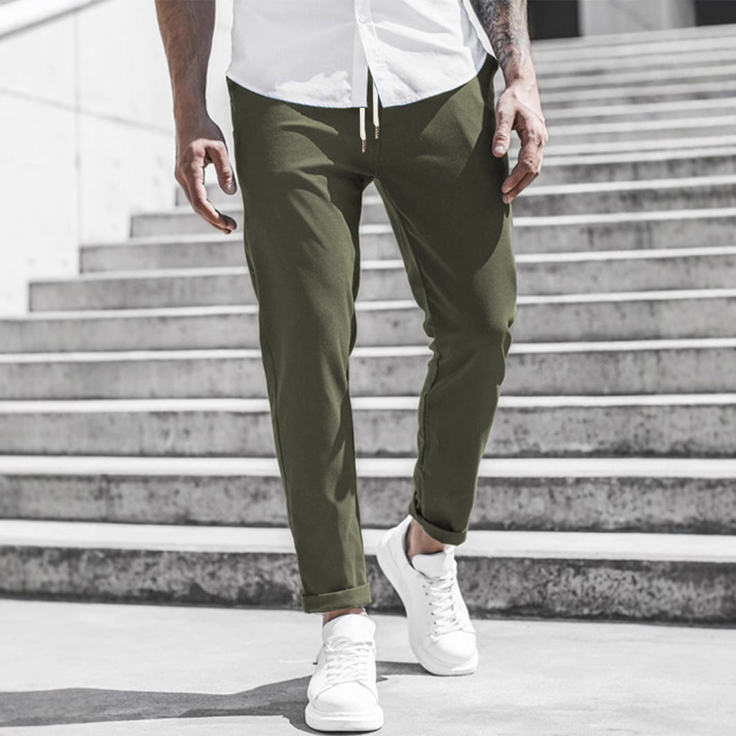 Elegante Pantalone Slim Fit in Tessuto per Uomo – Comodo Pantalone da Tempo Libero e Business