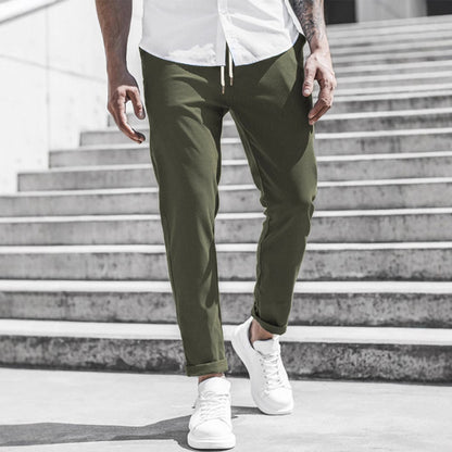 Elegante Pantalone Slim Fit in Tessuto per Uomo – Comodo Pantalone da Tempo Libero e Business