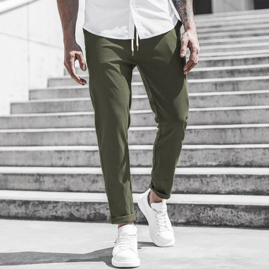 Elegante Pantalone Slim Fit in Tessuto per Uomo – Comodo Pantalone da Tempo Libero e Business