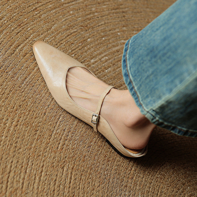 Eleganti Ballerine Slingback con punta affusolata – Scarpe comode per donne nella vita quotidiana e in ufficio