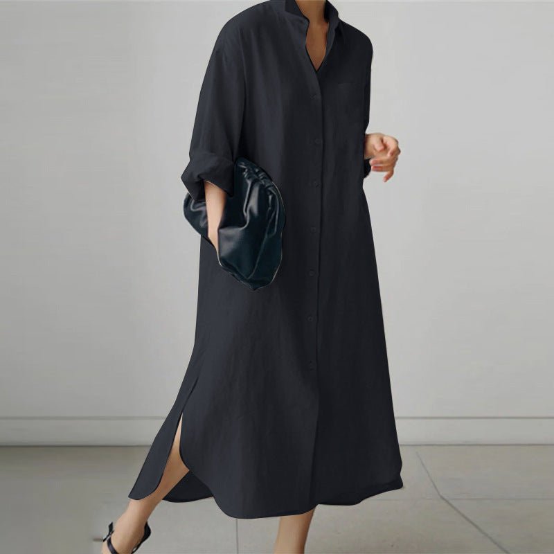 Louna - Abito Camicia Oversize in Lino | Stile Senza Sforzo | Leggero e Traspirante | Outfit Casual