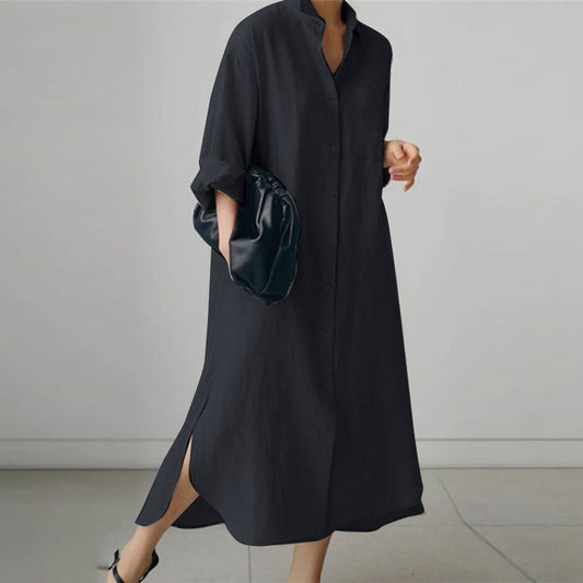Louna - Abito Camicia Oversize in Lino | Stile Senza Sforzo | Leggero e Traspirante | Outfit Casual