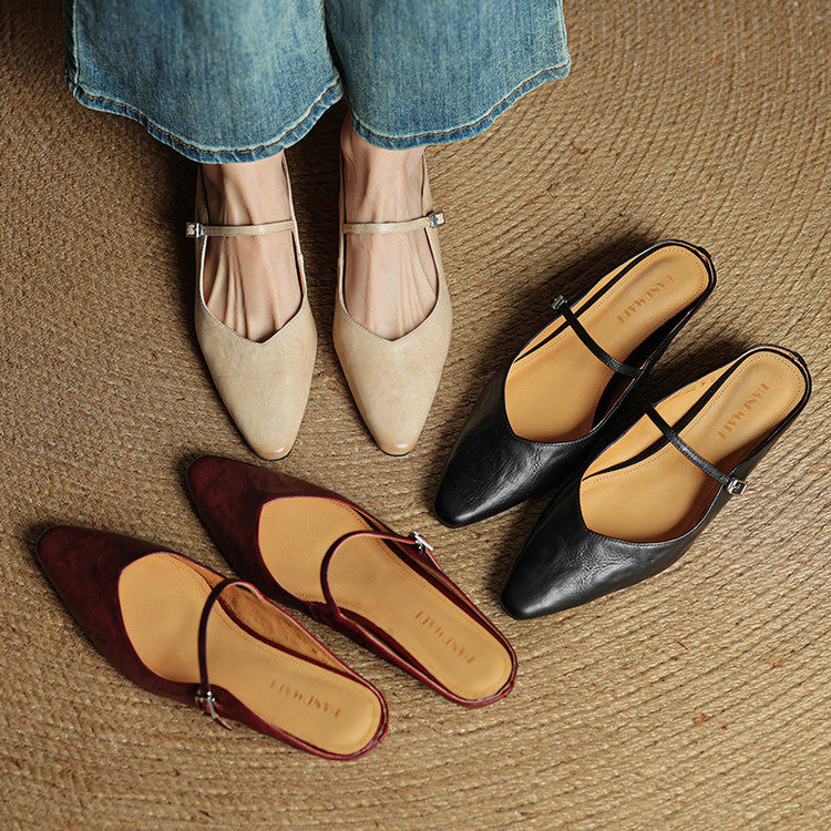 Eleganti Ballerine Slingback con punta affusolata – Scarpe comode per donne nella vita quotidiana e in ufficio