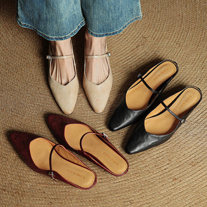 Eleganti Ballerine Slingback con punta affusolata – Scarpe comode per donne nella vita quotidiana e in ufficio