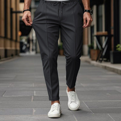 Pantaloni Eleganti Slim Fit per Uomo – Pantaloni in Tessuto Stretch in Stile Business Casual