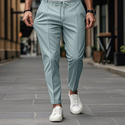 Pantaloni Eleganti Slim Fit per Uomo – Pantaloni in Tessuto Stretch in Stile Business Casual