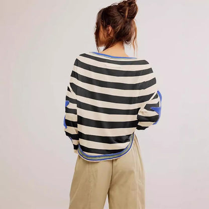 Pullover oversize con stelle in stile vintage – Maglione casual per donne