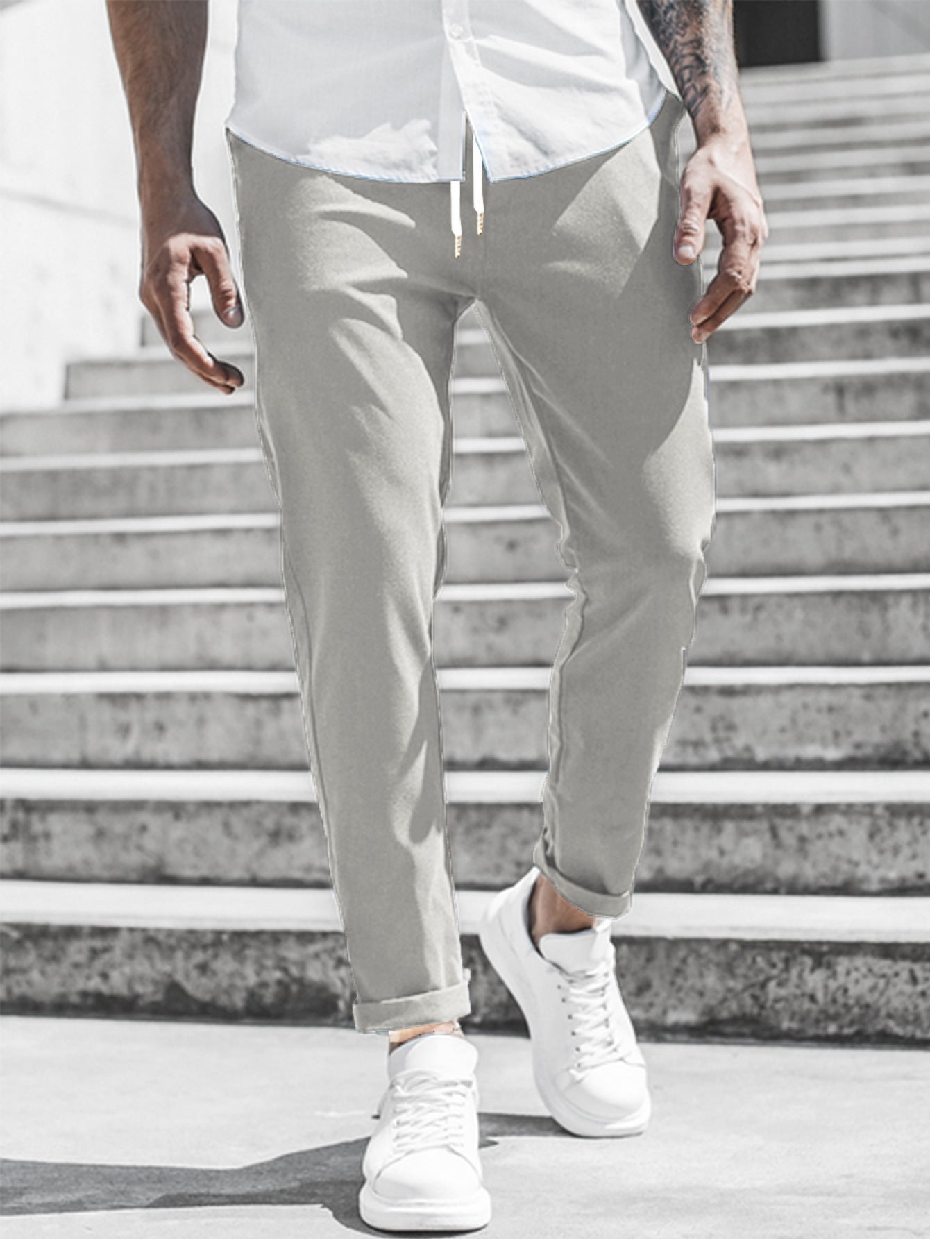 Elegante Pantalone Slim Fit in Tessuto per Uomo – Comodo Pantalone da Tempo Libero e Business