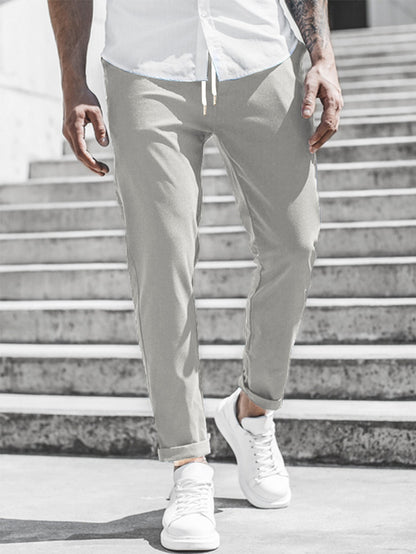 Elegante Pantalone Slim Fit in Tessuto per Uomo – Comodo Pantalone da Tempo Libero e Business