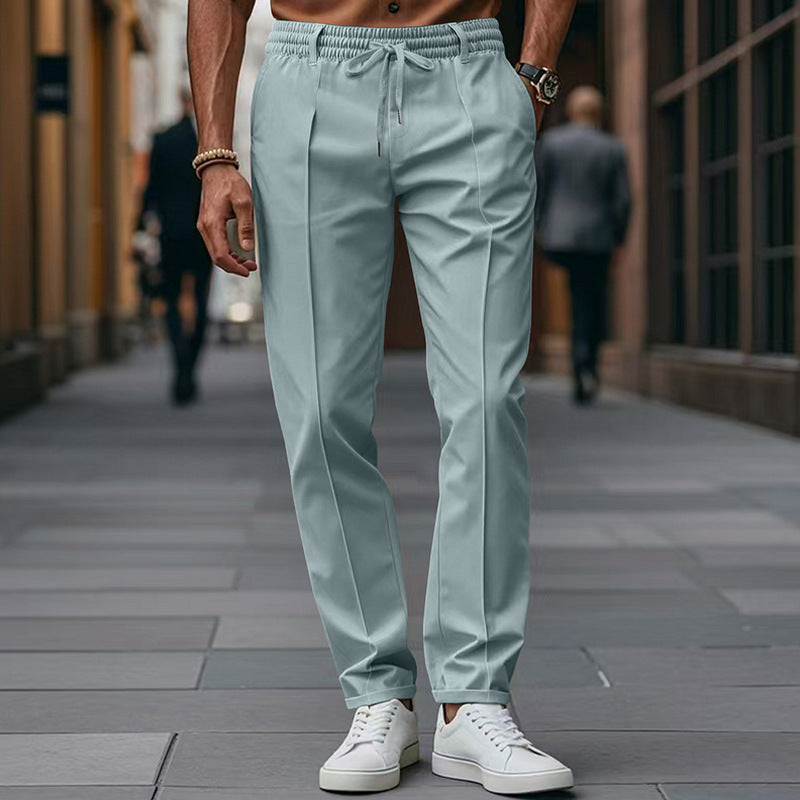 Pantaloni Eleganti Stretch con Coulisse per Uomo – Pantaloni Casual Moderni per Tempo Libero e Business
