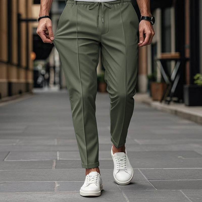 Pantaloni Eleganti Slim Fit per Uomo – Pantaloni in Tessuto Stretch in Stile Business Casual