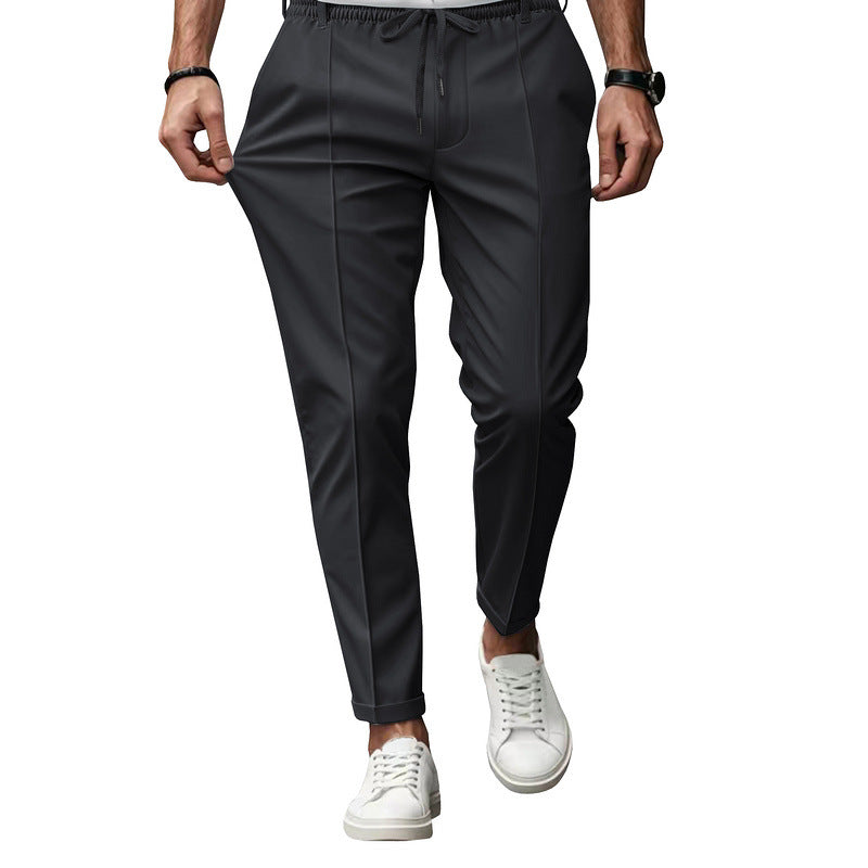 Pantaloni Eleganti Stretch con Coulisse per Uomo – Pantaloni Casual Moderni per Tempo Libero e Business