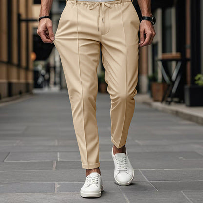 Pantaloni Eleganti Slim Fit per Uomo – Pantaloni in Tessuto Stretch in Stile Business Casual
