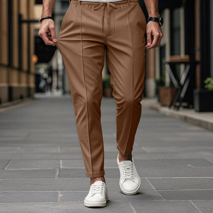 Pantaloni Eleganti Slim Fit per Uomo – Pantaloni in Tessuto Stretch in Stile Business Casual