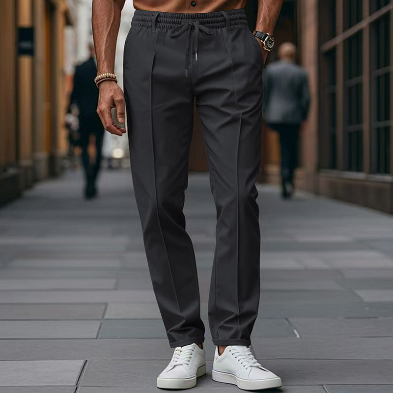 Pantaloni Eleganti Stretch con Coulisse per Uomo – Pantaloni Casual Moderni per Tempo Libero e Business