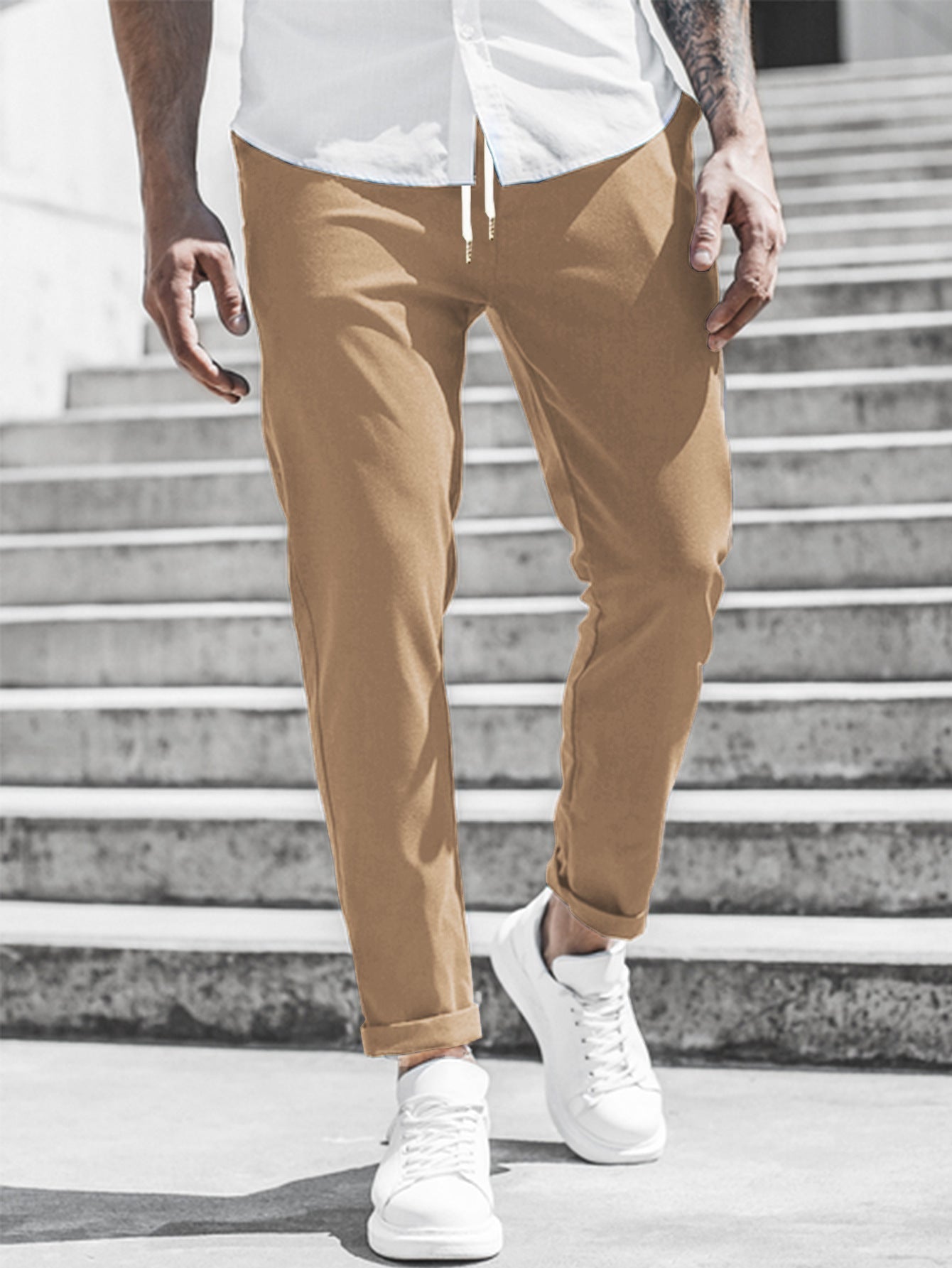 Elegante Pantalone Slim Fit in Tessuto per Uomo – Comodo Pantalone da Tempo Libero e Business