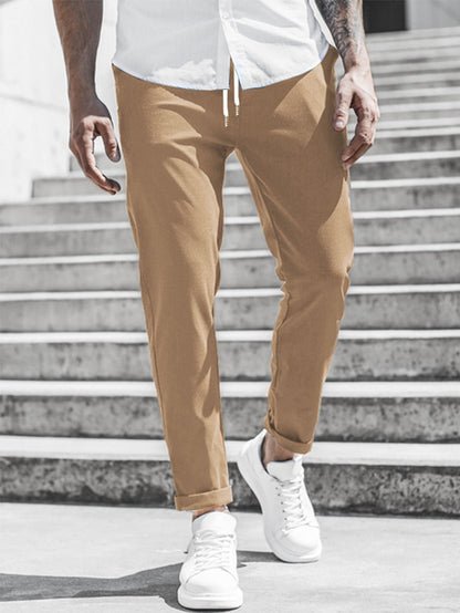Elegante Pantalone Slim Fit in Tessuto per Uomo – Comodo Pantalone da Tempo Libero e Business