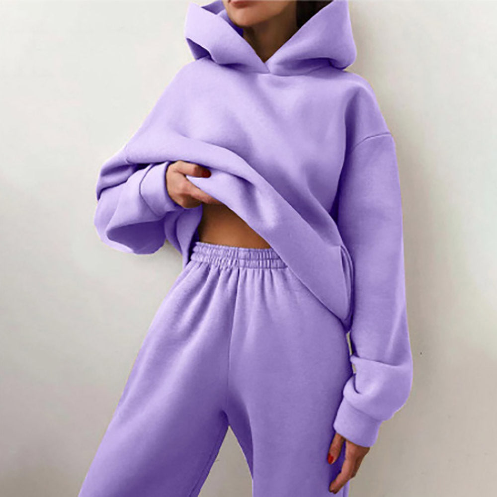 Set di tuta con hoodie alla moda per donne – Outfit casual comodo con vestibilità oversize
