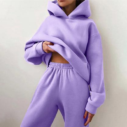 Set di tuta con hoodie alla moda per donne – Outfit casual comodo con vestibilità oversize