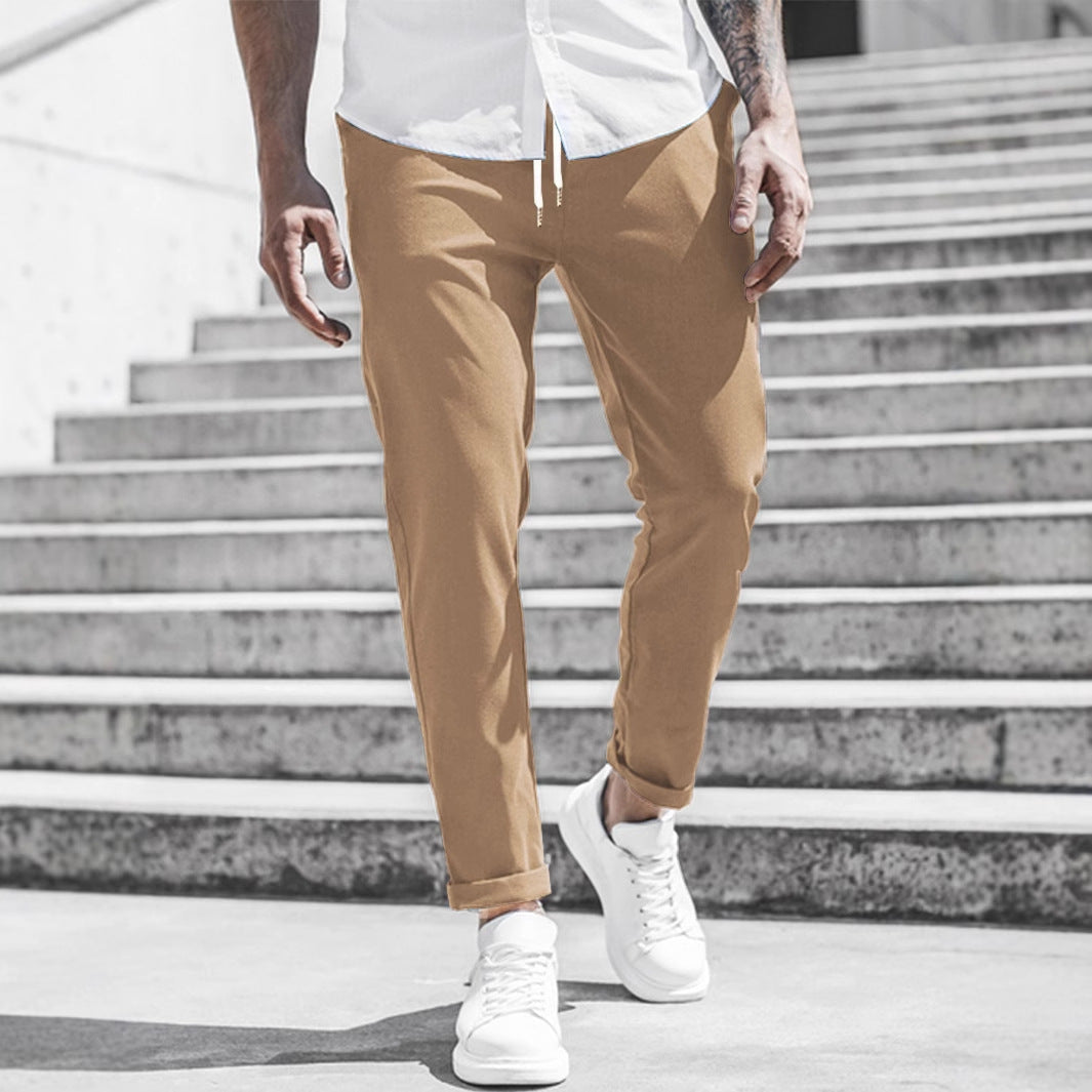 Elegante Pantalone Slim Fit in Tessuto per Uomo – Comodo Pantalone da Tempo Libero e Business
