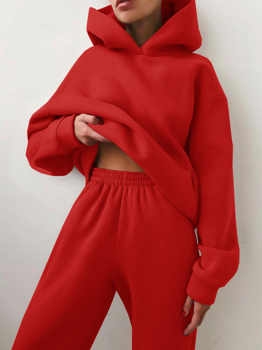 Set di tuta con hoodie alla moda per donne – Outfit casual comodo con vestibilità oversize