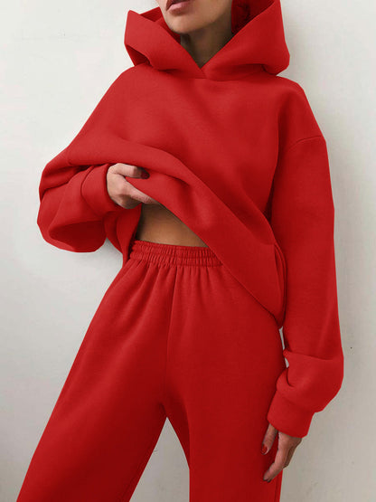 Set di tuta con hoodie alla moda per donne – Outfit casual comodo con vestibilità oversize