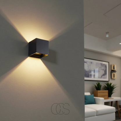 Marzelle - Lampada da parete di design Cube senza fili
