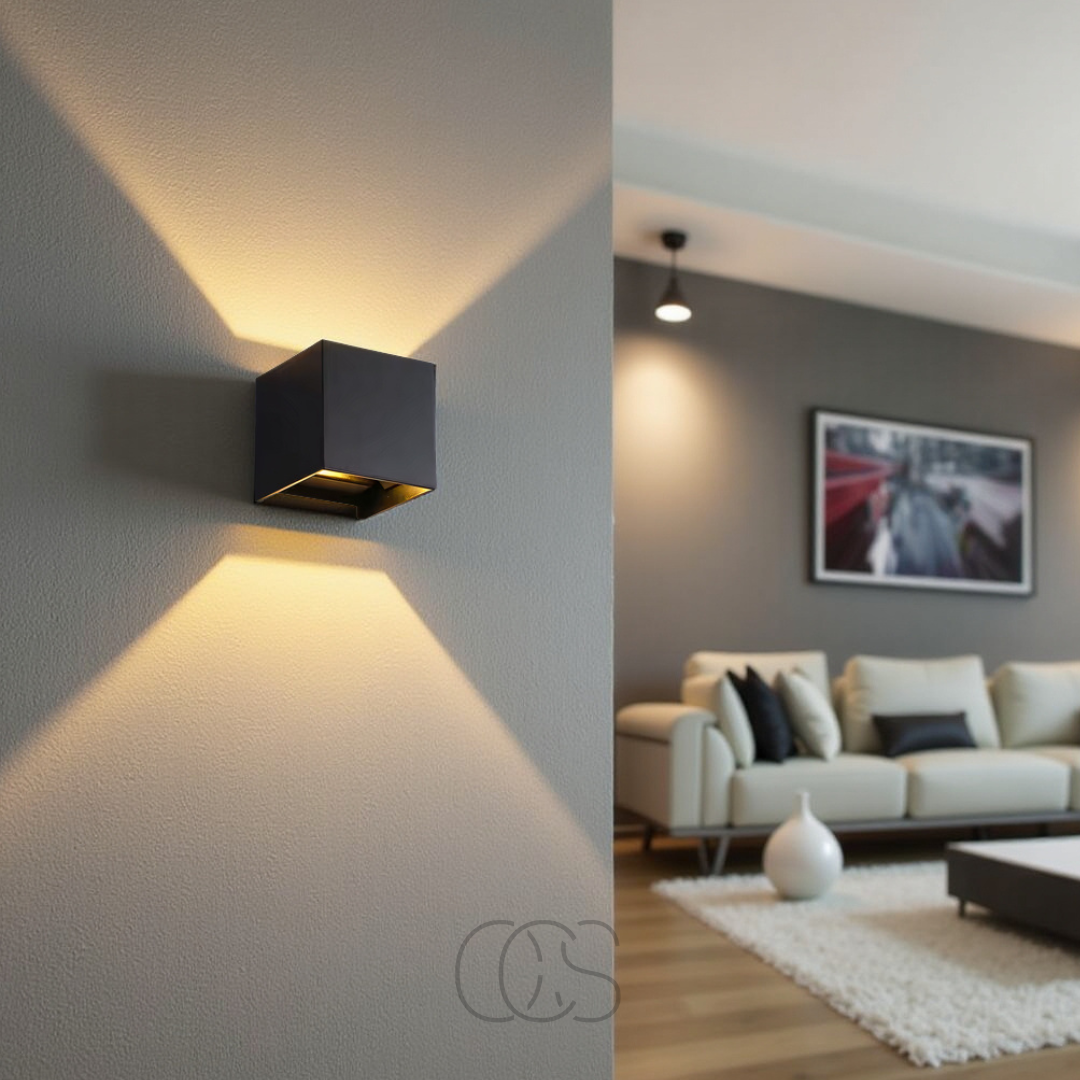 Marzelle - Lampada da parete di design Cube senza fili