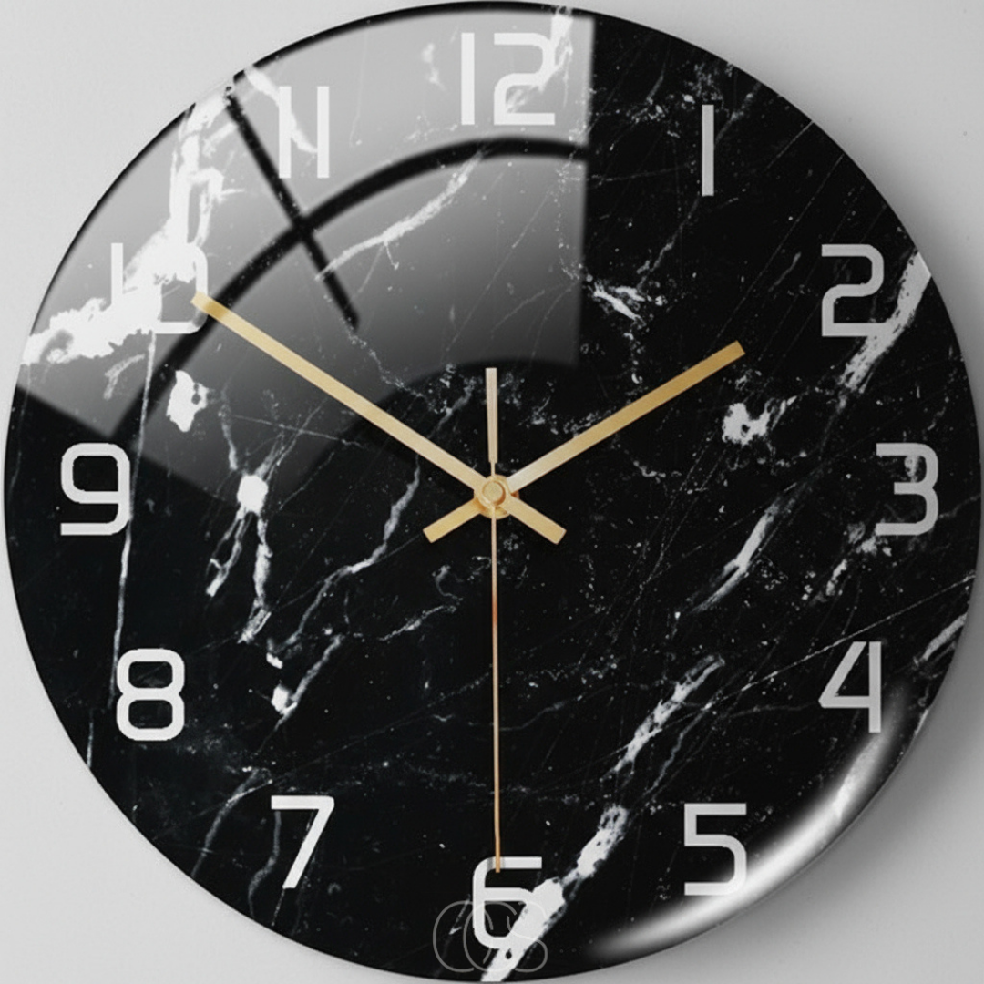 Ambrélie - Orologio da parete elegante e lucido con effetto marmo