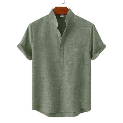 camicia lino uomo maniche corte
