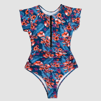Costume da bagno sportivo da donna con zip – Modellante e comodo per spiaggia e piscina