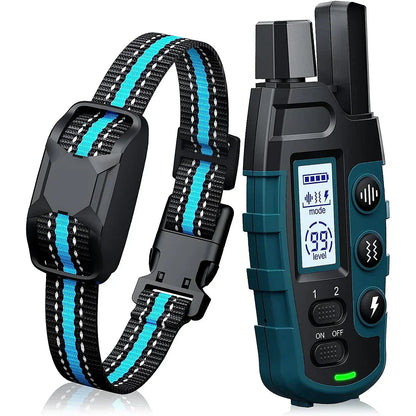 Canovox - Collare per addestramento cani con telecomando, portata 1000 m, impermeabile