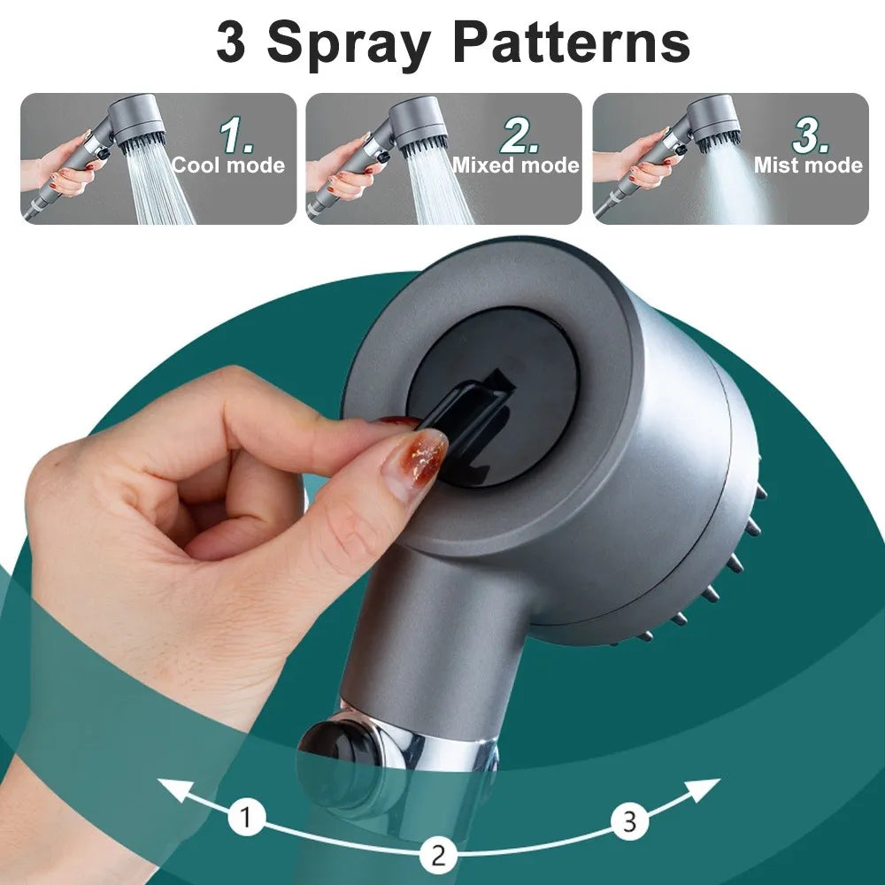AquaForce - Doccia manuale HydraPulse con il 200% di pressione dell'acqua per la casa