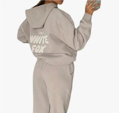 Félicie - Set di tute sportive casual per donne | Felpa con cappuccio & Pantaloni da jogging | Morbido rivestimento in fleece