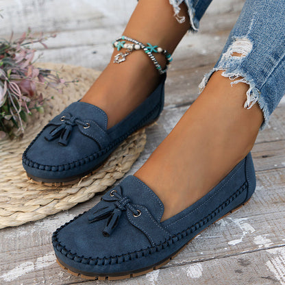 Mocassini comodi con frange per donne – Leggeri loafer slip-on per uso quotidiano e tempo libero
