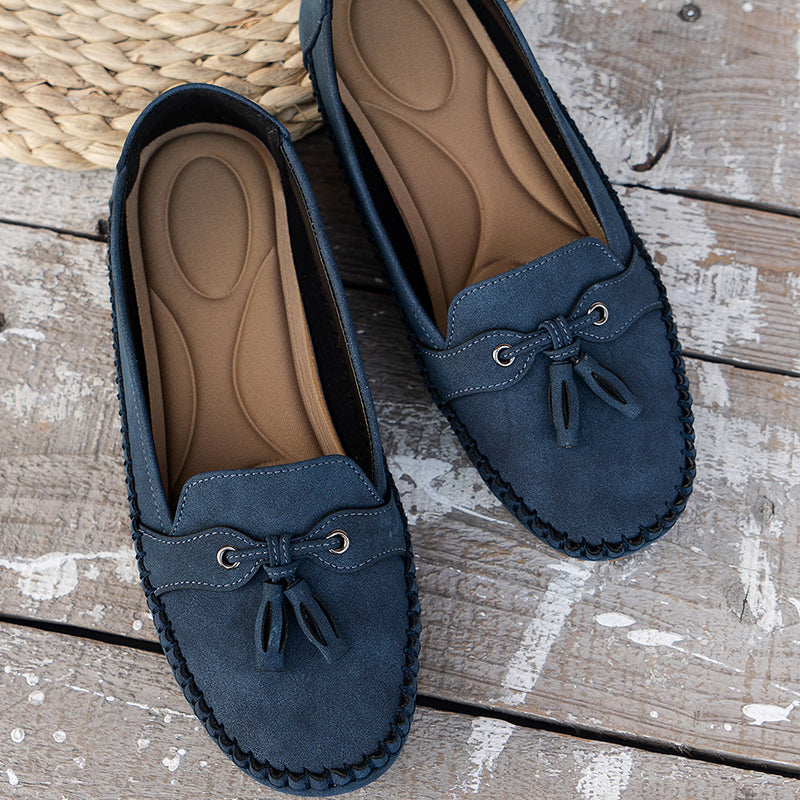Mocassini comodi con frange per donne – Leggeri loafer slip-on per uso quotidiano e tempo libero