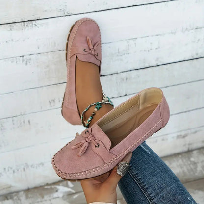 Mocassini comodi con frange per donne – Leggeri loafer slip-on per uso quotidiano e tempo libero