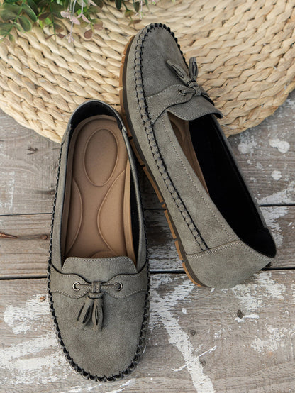 Mocassini comodi con frange per donne – Leggeri loafer slip-on per uso quotidiano e tempo libero