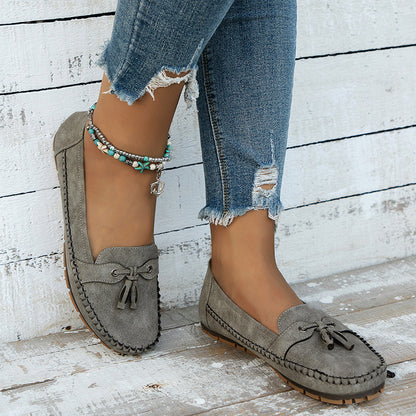 Mocassini comodi con frange per donne – Leggeri loafer slip-on per uso quotidiano e tempo libero