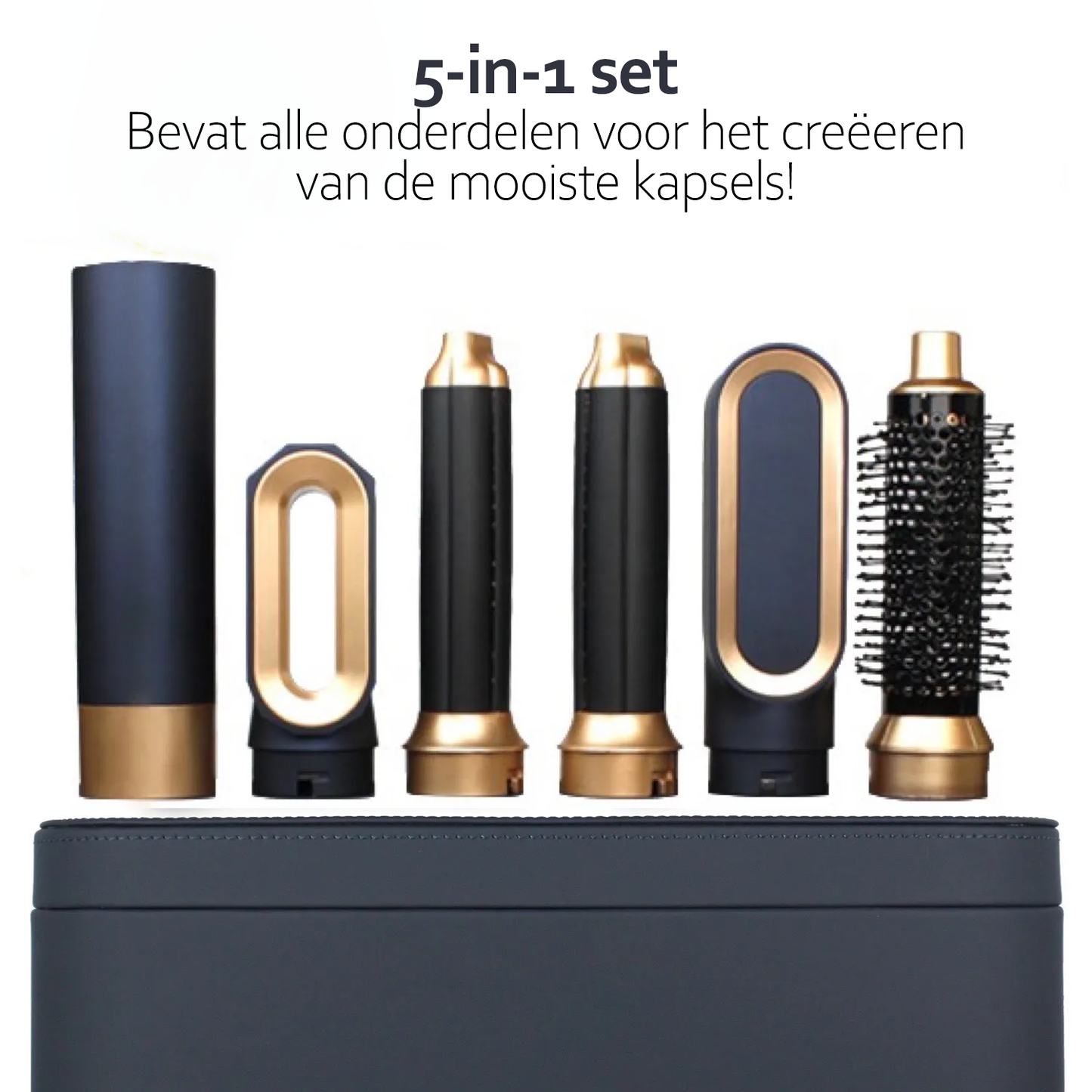 Styler per capelli Glow multifunzionale 5-in-1 con potente tecnologia agli ioni da 1000W, incluso asciugacapelli, piastra per capelli
