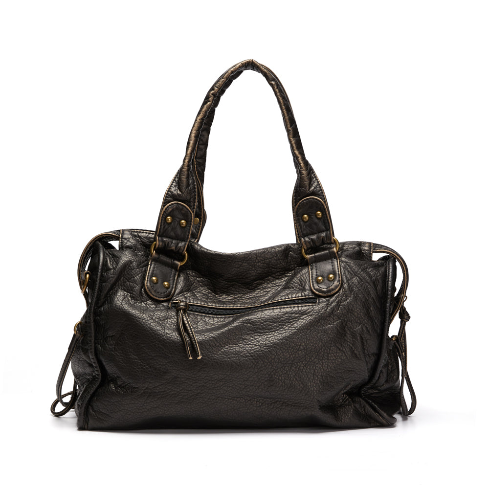 Lunéthra - Borsa nera elegante per lo shopping