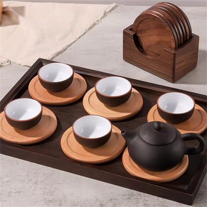 ArtboisZen - Set di Sottobicchieri in Legno Giapponese