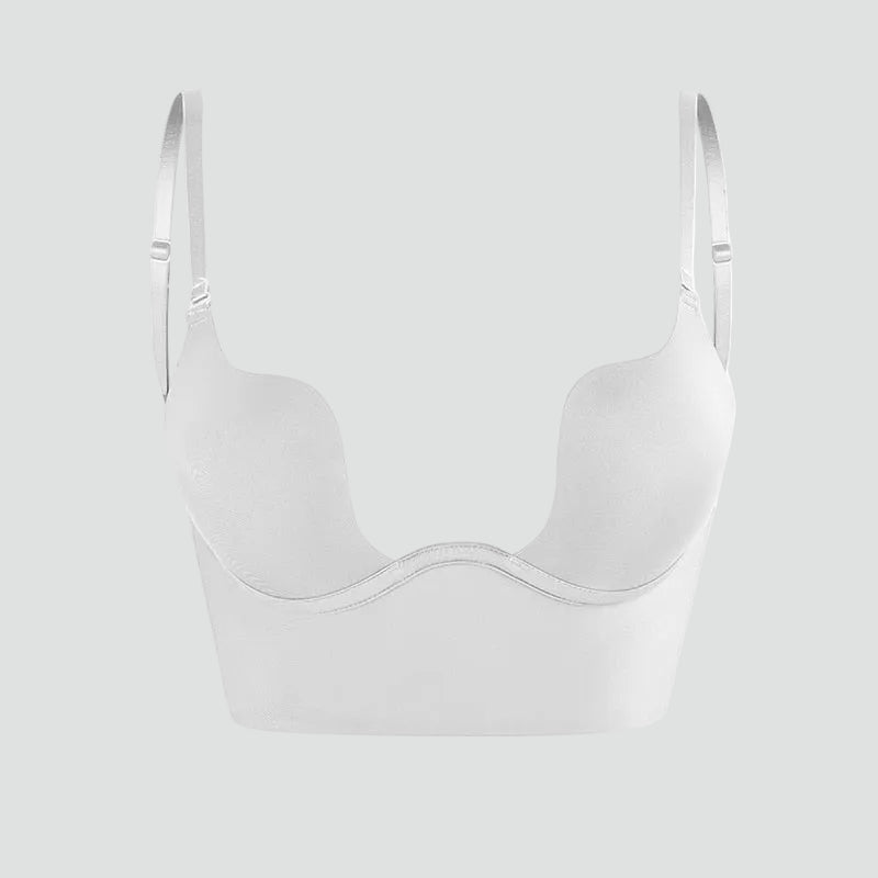 Reggiseno Push-Up senza schienale per donne con spalline trasparenti – Supporto invisibile e comfort