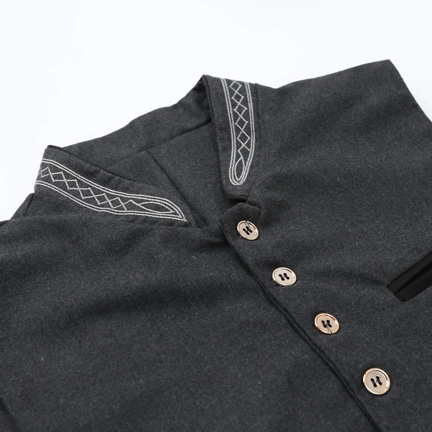 Elegante gilet da uomo in stile tradizionale con colletto alto – Classica chiusura a bottoni e stile senza tempo