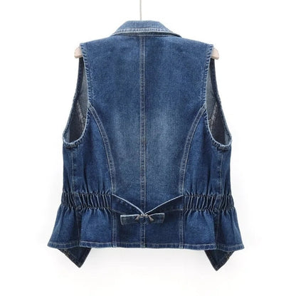 Gilet in Denim alla Moda per Donne – Sottile e Stile Vintage Casual