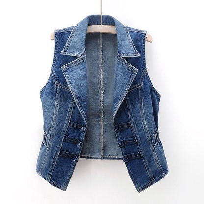 Gilet in Denim alla Moda per Donne – Sottile e Stile Vintage Casual