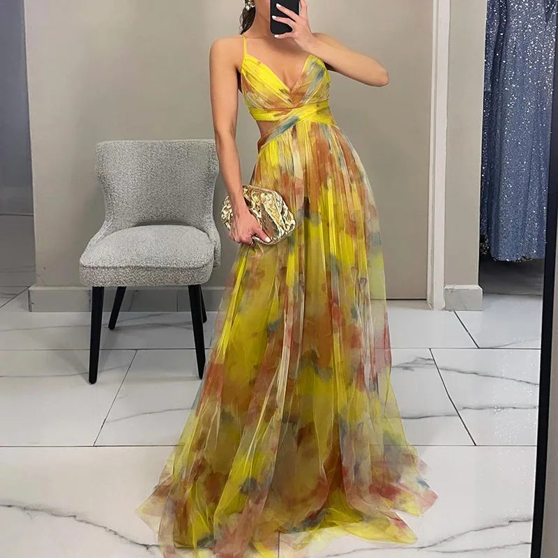 Liliane - Maxidress con motivo floreale