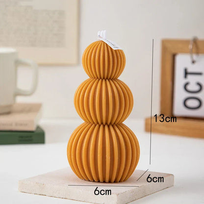VagueÉclat - Candela Profumata Design Geometrico con Motivo a Onde