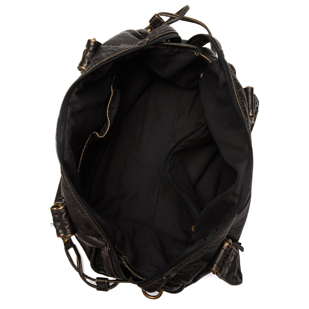 Lunéthra - Borsa nera elegante per lo shopping